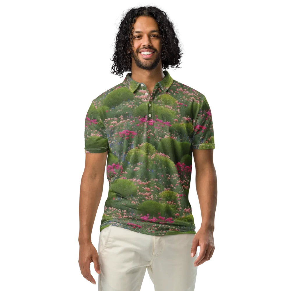 Meadow Mirage on Men's Slim Fit Polo Shirt — Front