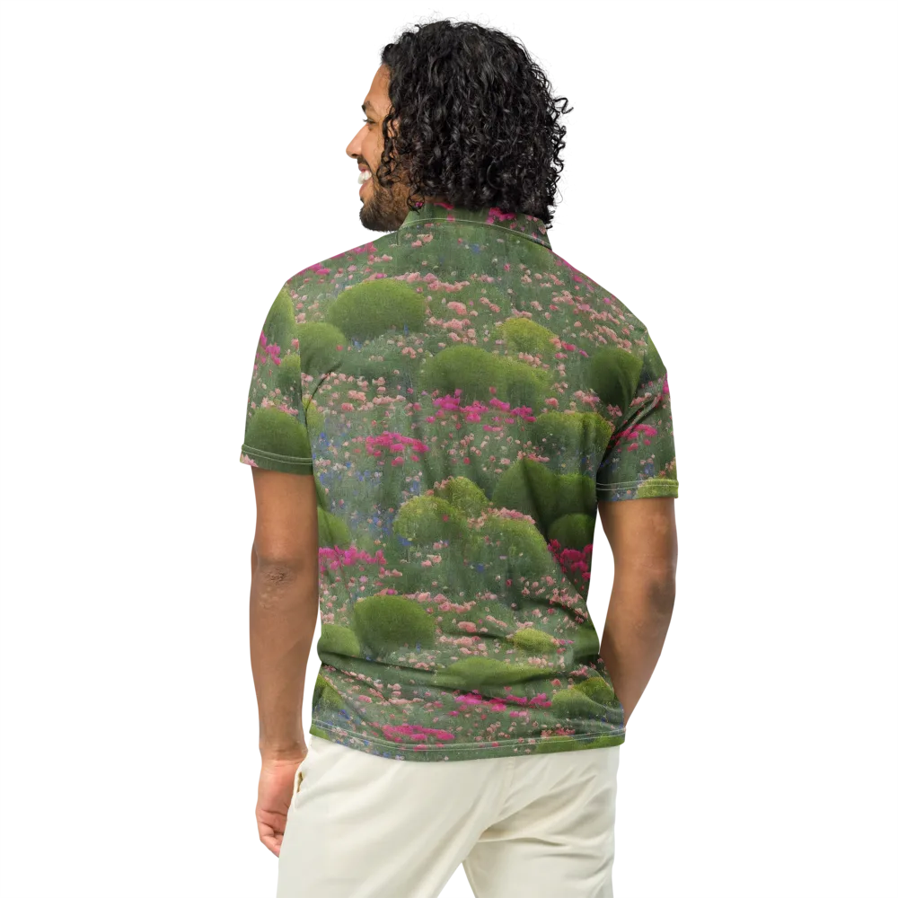 Meadow Mirage on Men's Slim Fit Polo Shirt — Back
