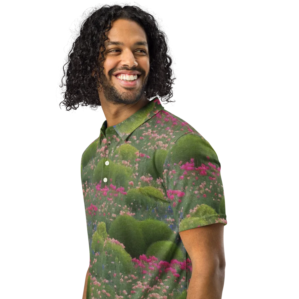 Meadow Mirage on Men's Slim Fit Polo Shirt — Left Front