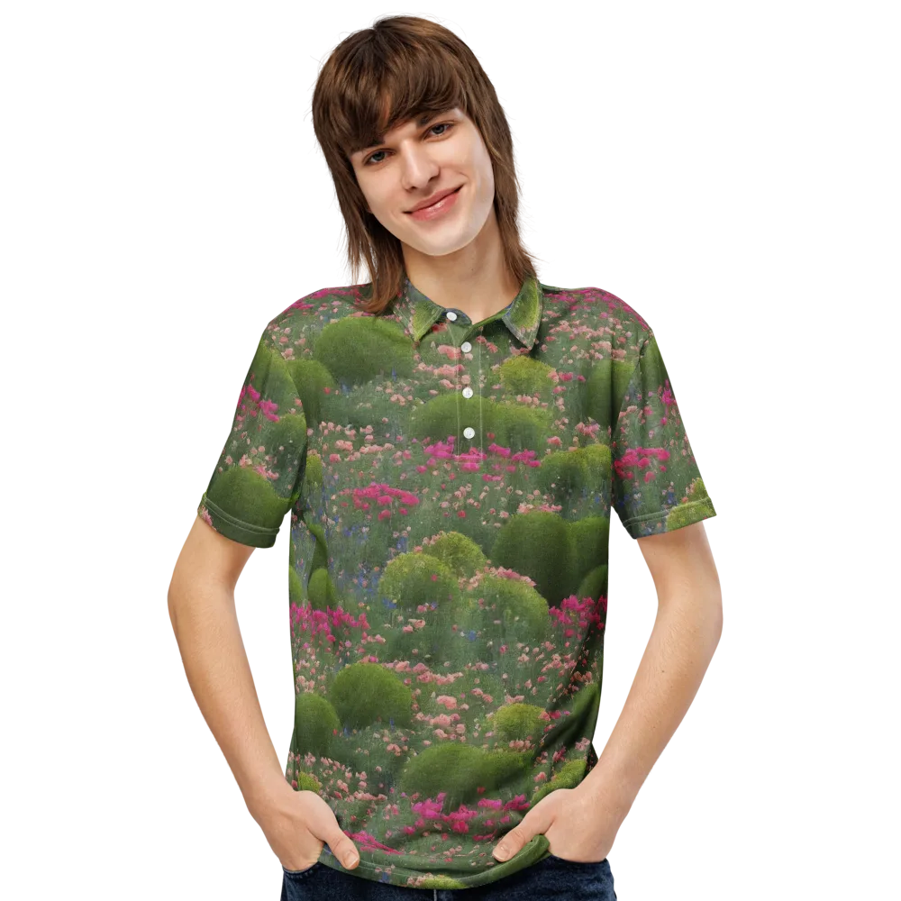 Meadow Mirage on Men's Slim Fit Polo Shirt — Front