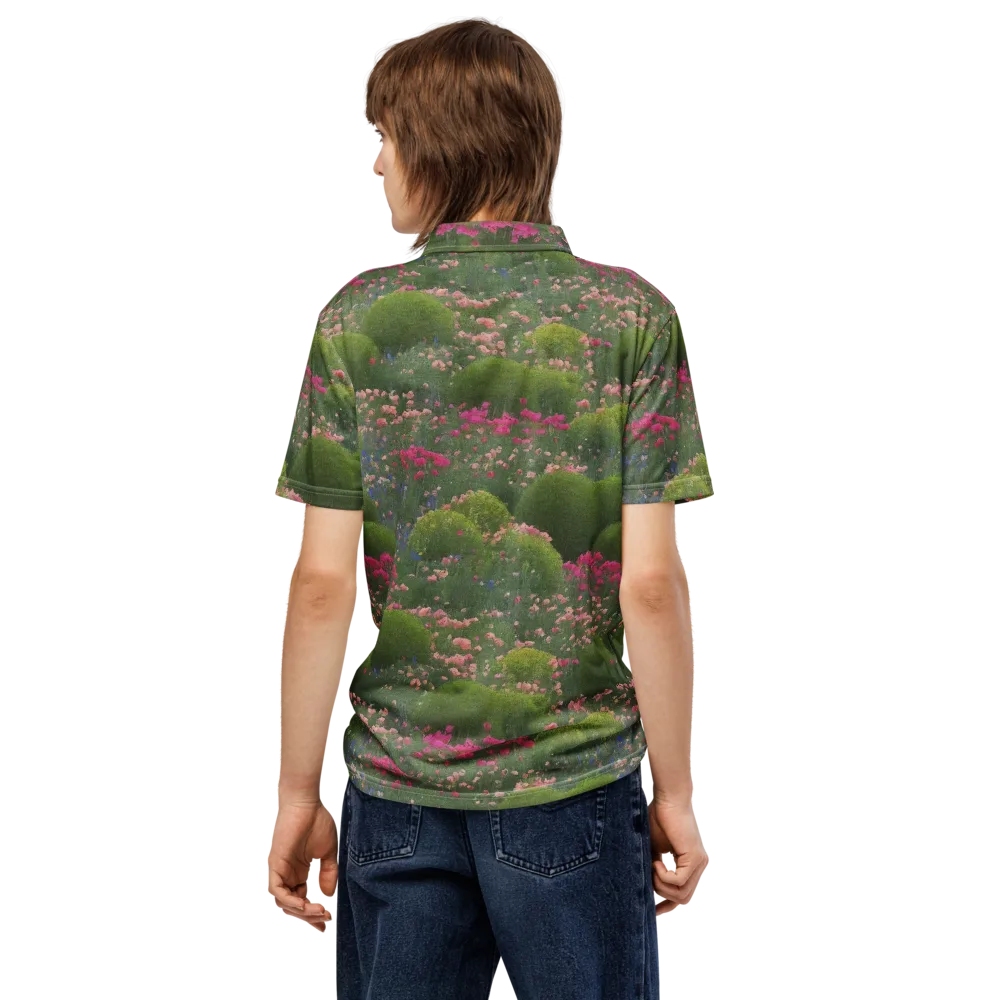 Meadow Mirage on Men's Slim Fit Polo Shirt — Back