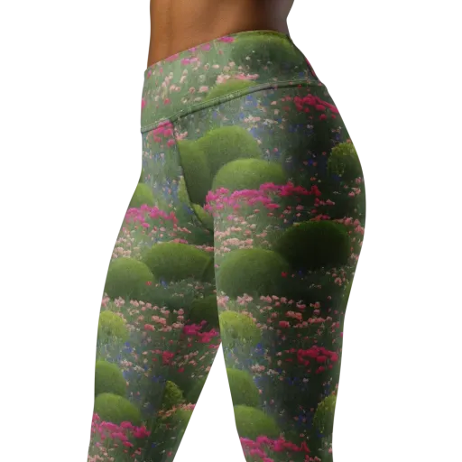 Meadow Mirage on a Yoga Leggings