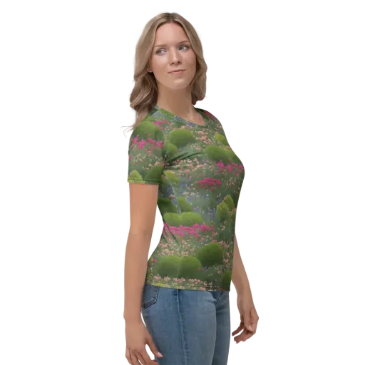 Meadow Mirage on a Women's Crew Neck T-Shirt
