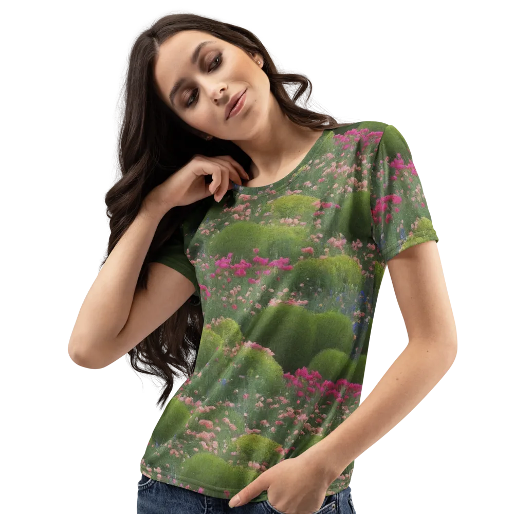 Meadow Mirage on Women's Crew Neck T-Shirt — Left Front