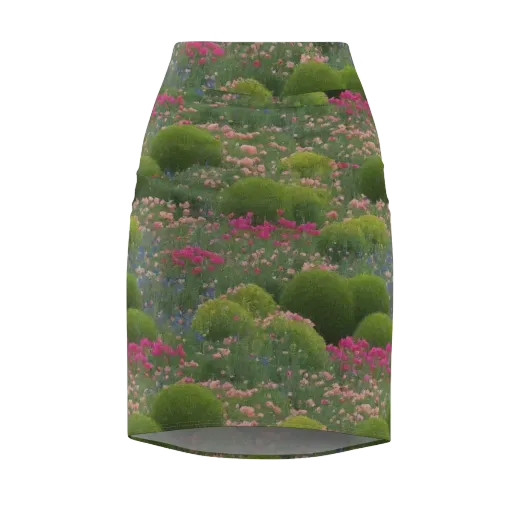Meadow Mirage on a Pencil Skirt