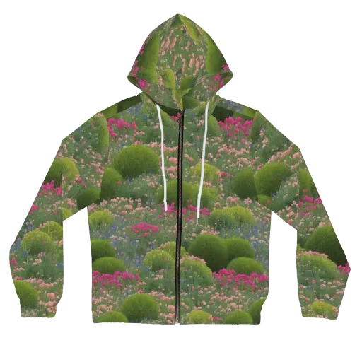 Meadow Mirage on a Women's Full-Zip Hoodie