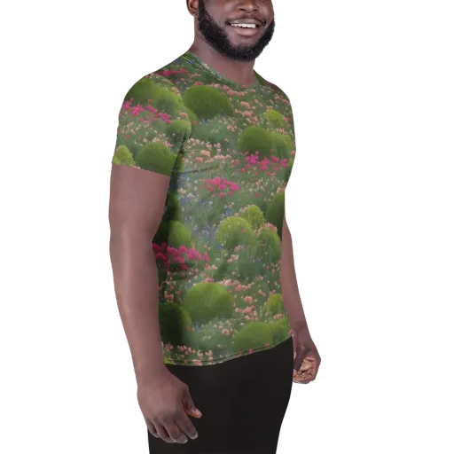 Meadow Mirage on a Men's Athletic T-Shirt
