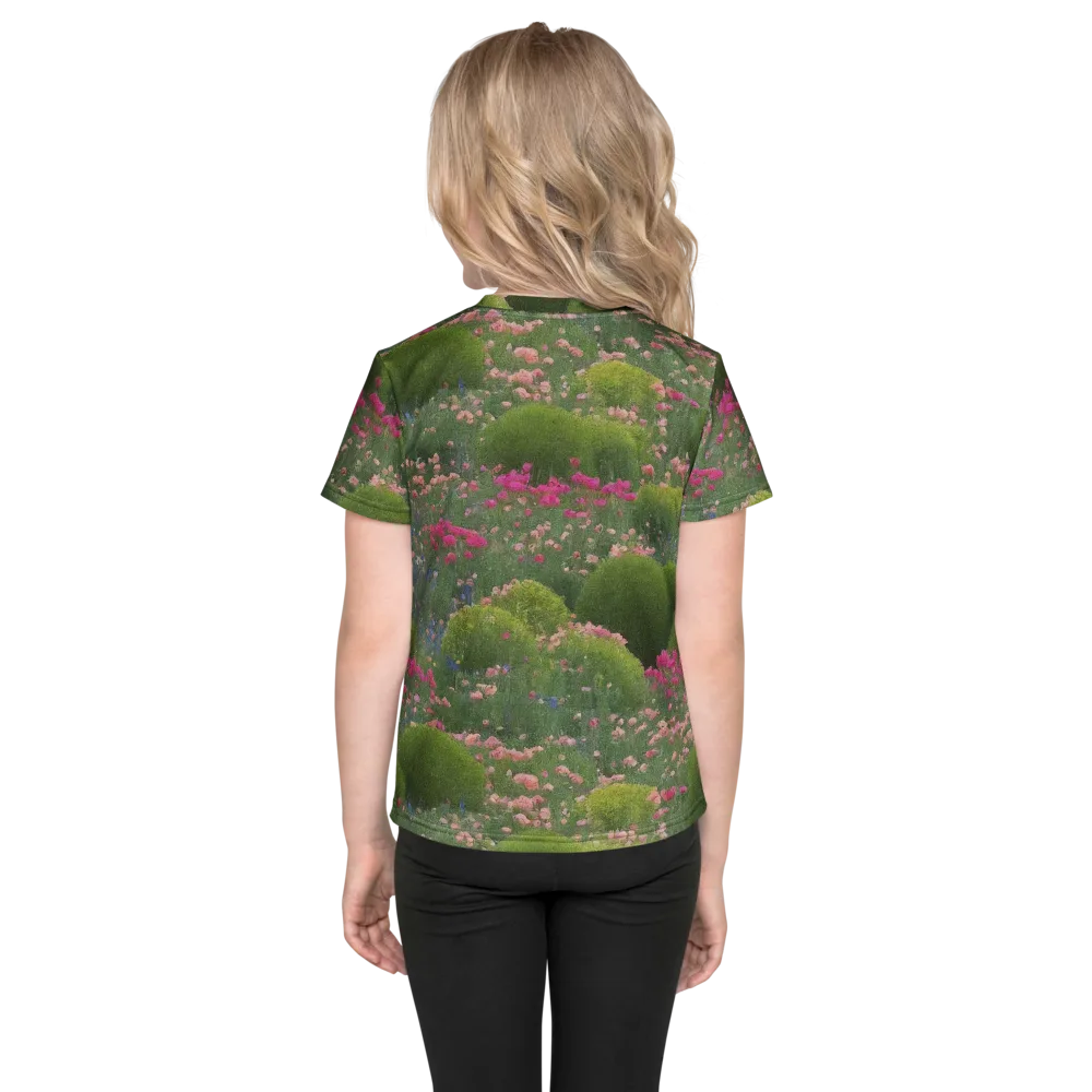 Meadow Mirage on Kids Crew Neck T-Shirt — Back