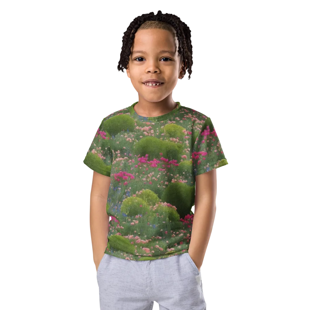 Meadow Mirage on Kids Crew Neck T-Shirt — Front