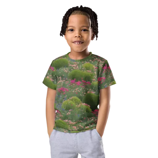Meadow Mirage on a Kids Crew Neck T-Shirt