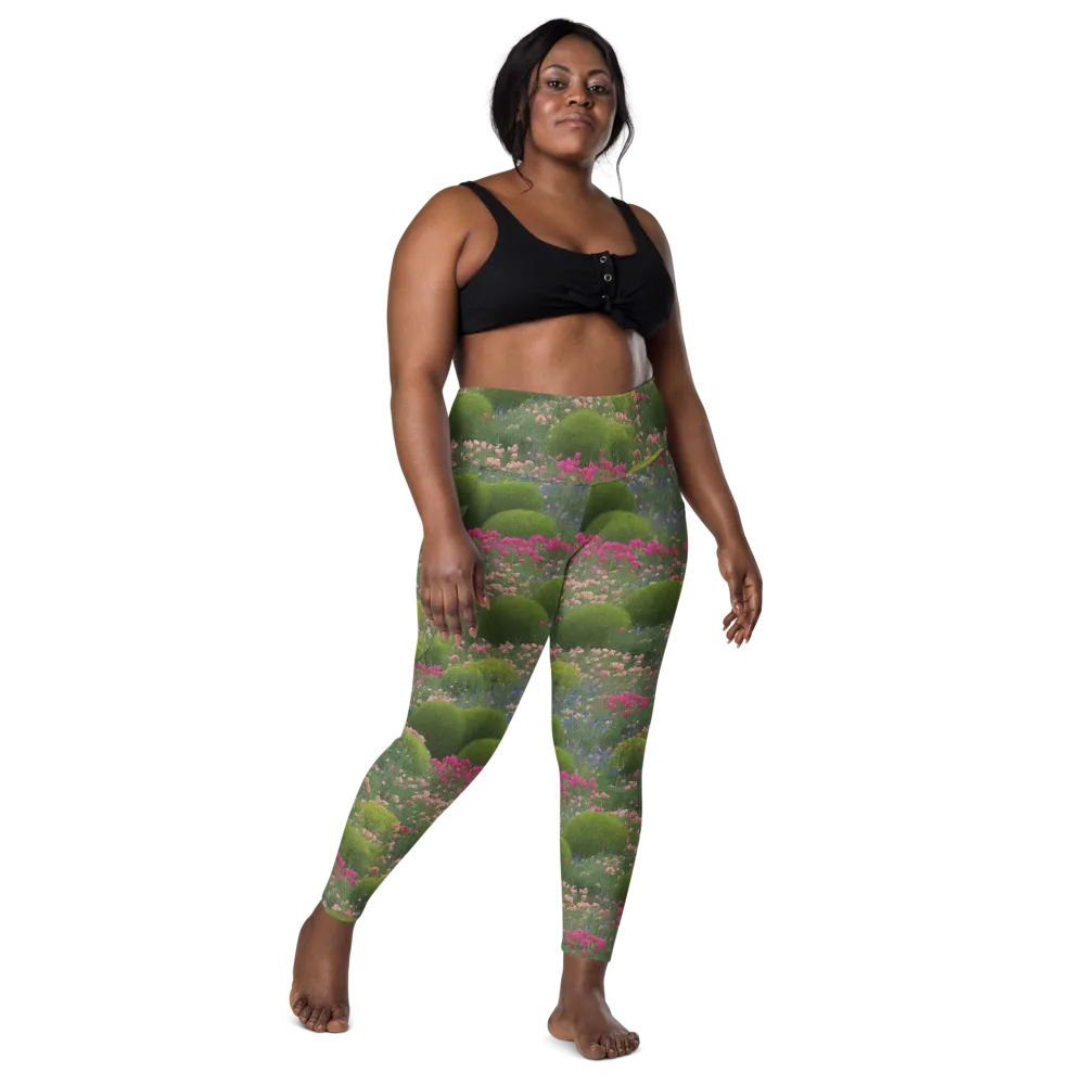Meadow Mirage on Leggings with Pockets — Front