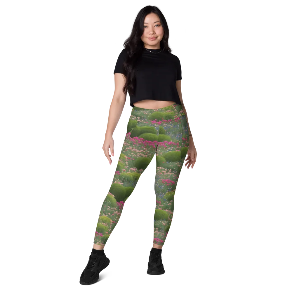 Meadow Mirage on Leggings with Pockets — Front