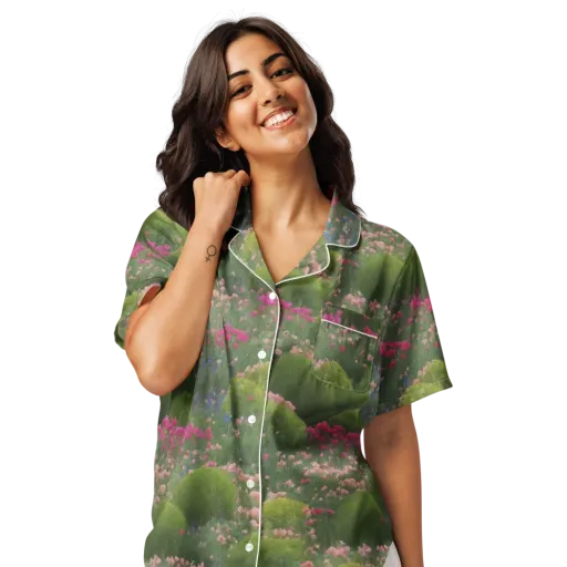 Meadow Mirage on a Women's Short Sleeve Pajama Top