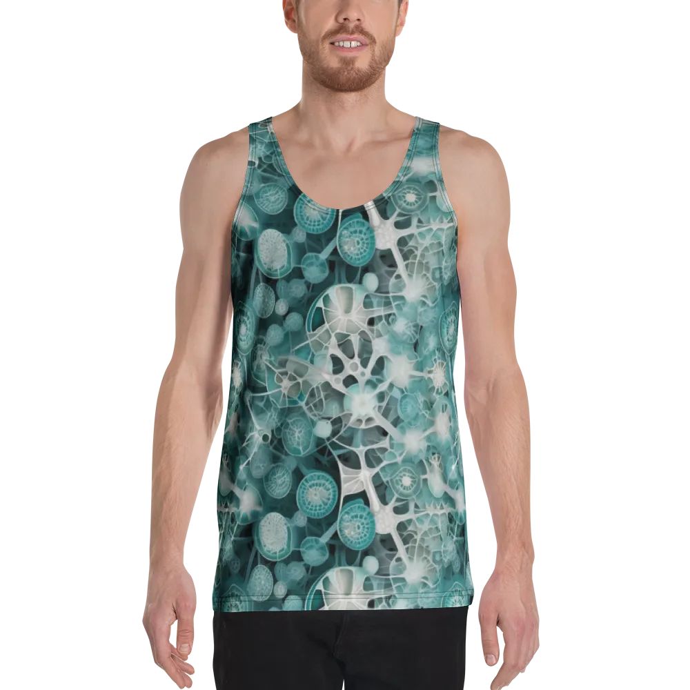 Aqua Neural Bloom on Men's Tank Top — Front