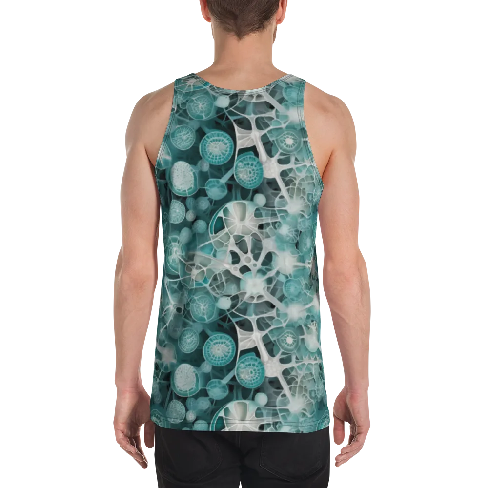 Aqua Neural Bloom on Men's Tank Top — Back