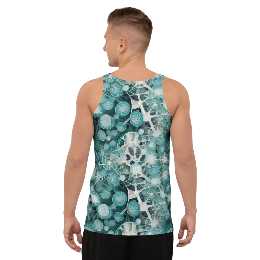 Aqua Neural Bloom on Men's Tank Top — Back