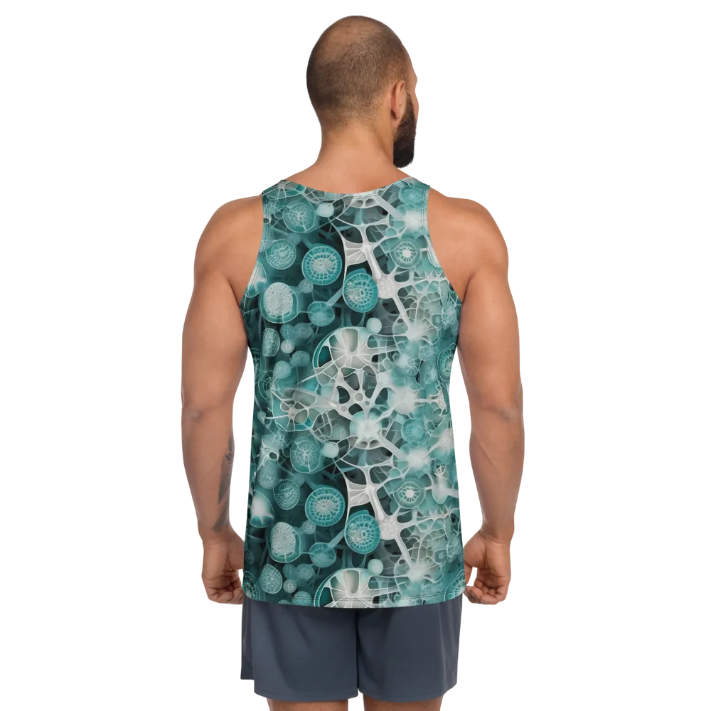 Aqua Neural Bloom on Men's Tank Top — Back
