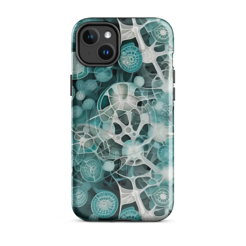Aqua Neural Bloom on MagSafe Tough Case for iPhone® — Front