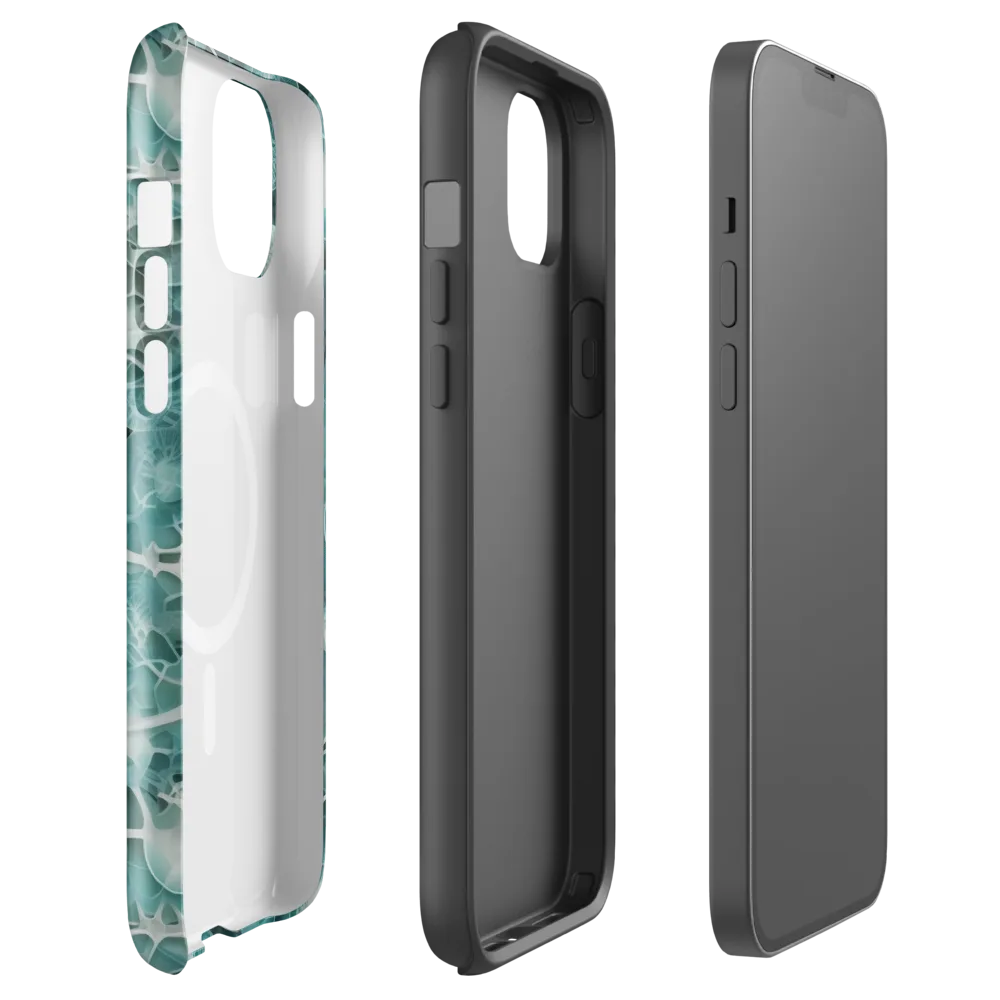 Aqua Neural Bloom on MagSafe Tough Case for iPhone® — Front