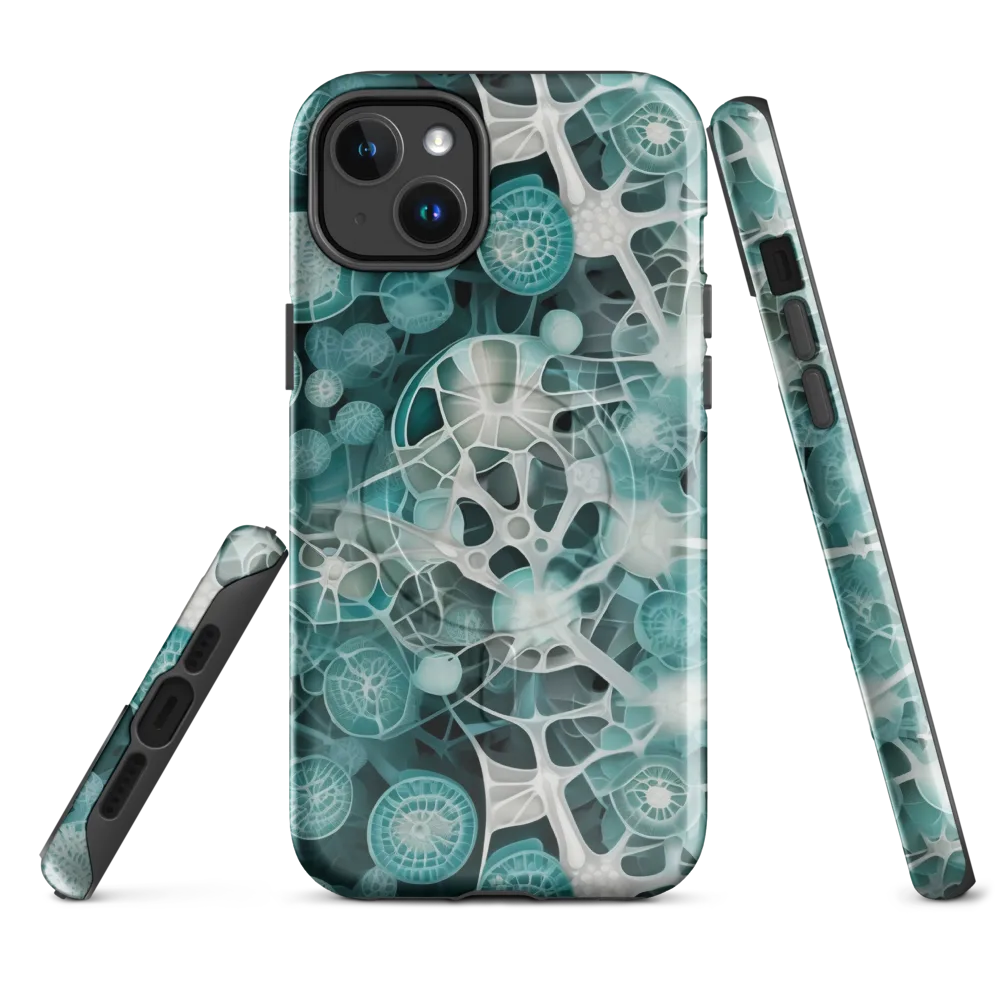 Aqua Neural Bloom on MagSafe Tough Case for iPhone® — Front