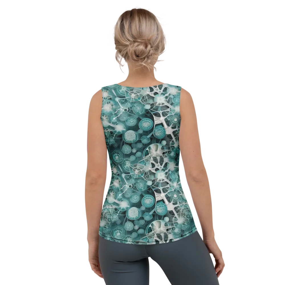 Aqua Neural Bloom on Women's Tank Top — Back