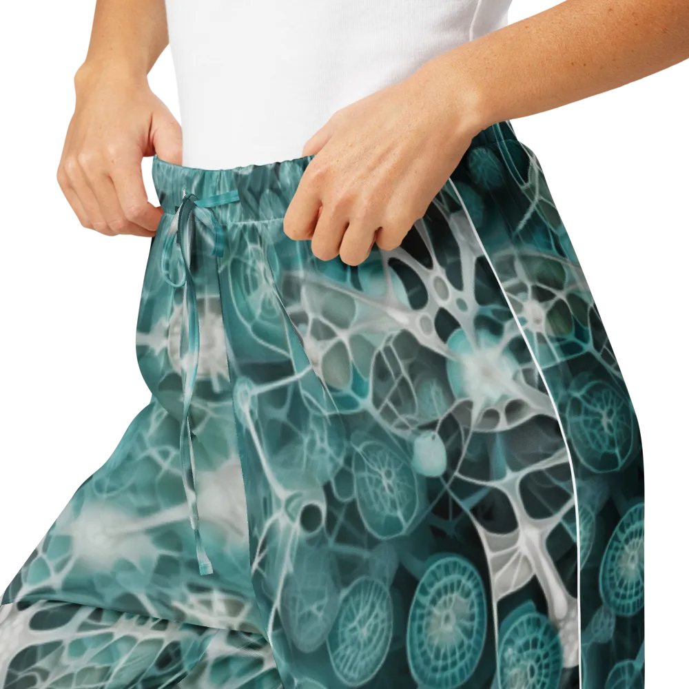Aqua Neural Bloom on Women's Pajama Pants — Product details