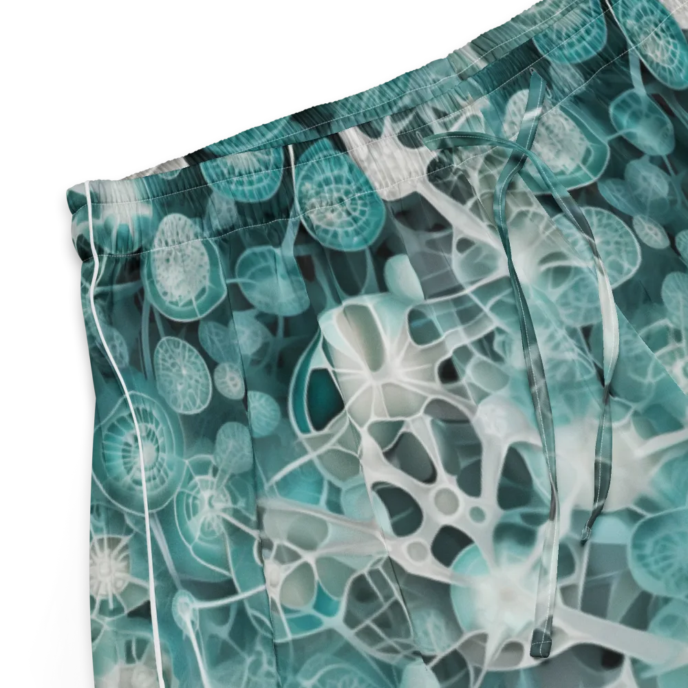 Aqua Neural Bloom on Women's Pajama Shorts — Product details