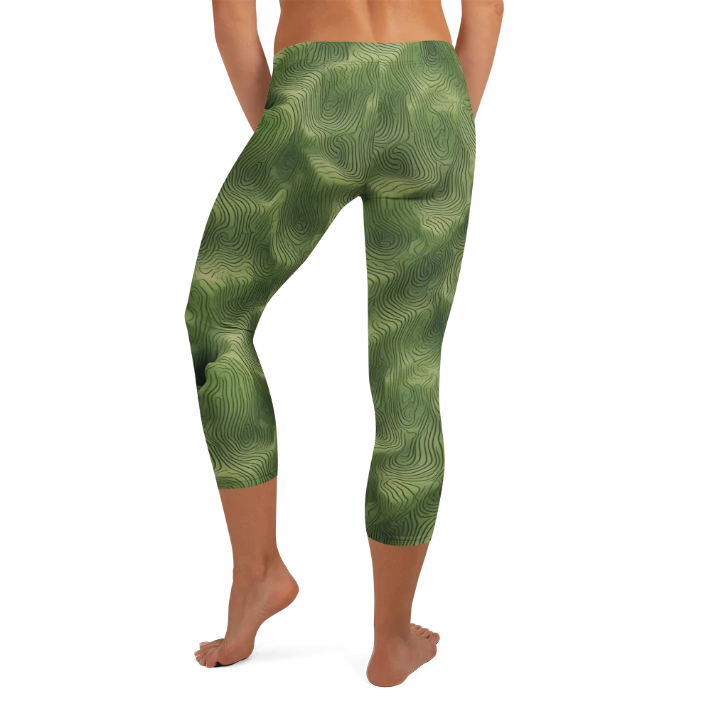Verdant Contour on Capri Leggings — Back