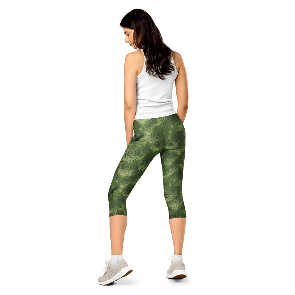 Verdant Contour on Capri Leggings — Back