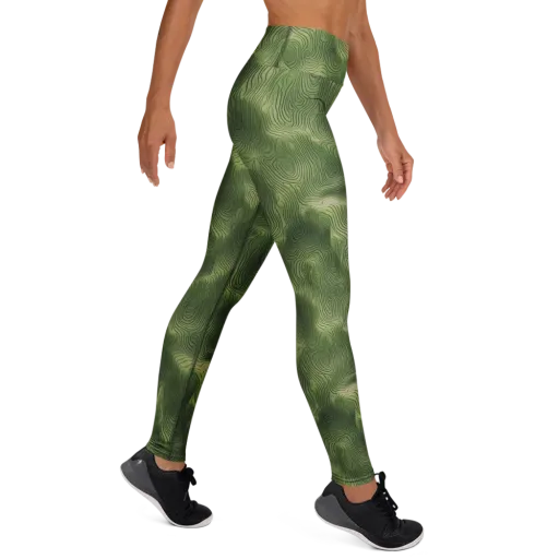 Verdant Contour on a Yoga Leggings