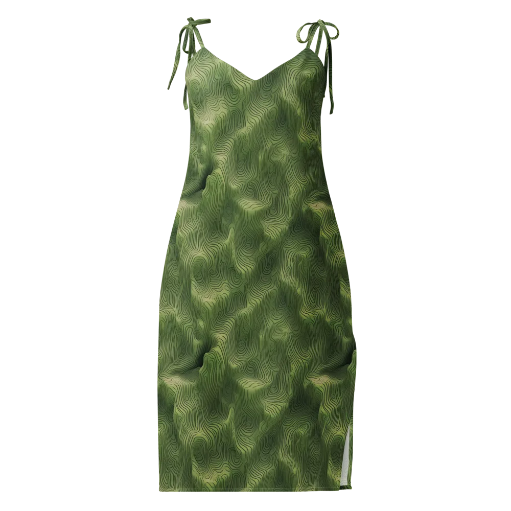 Verdant Contour on Slip Dress — Front