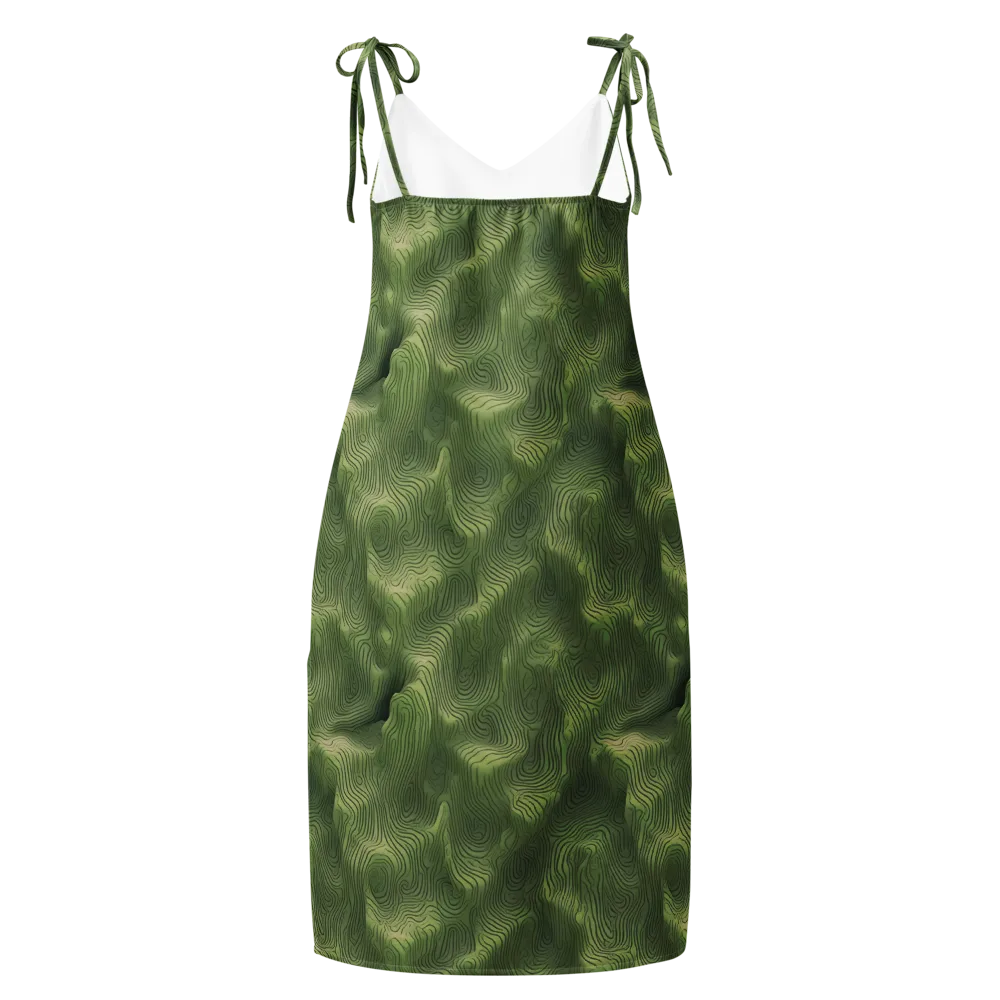 Verdant Contour on Slip Dress — Back