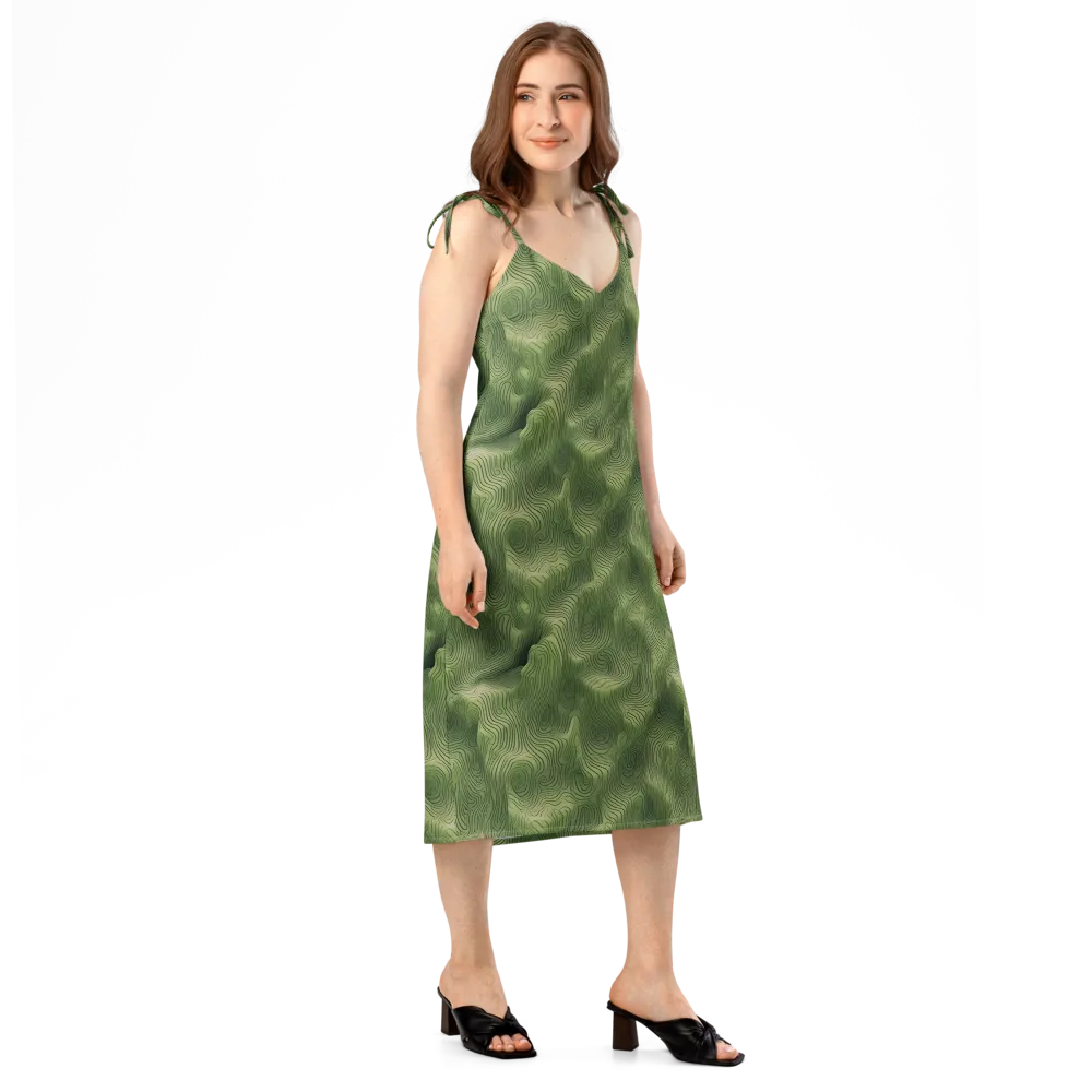 Verdant Contour on Slip Dress — Right Front