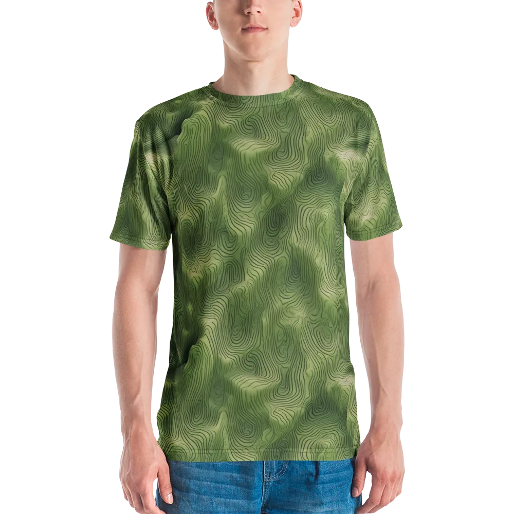 Verdant Contour on Men's Crew Neck T-Shirt — Front