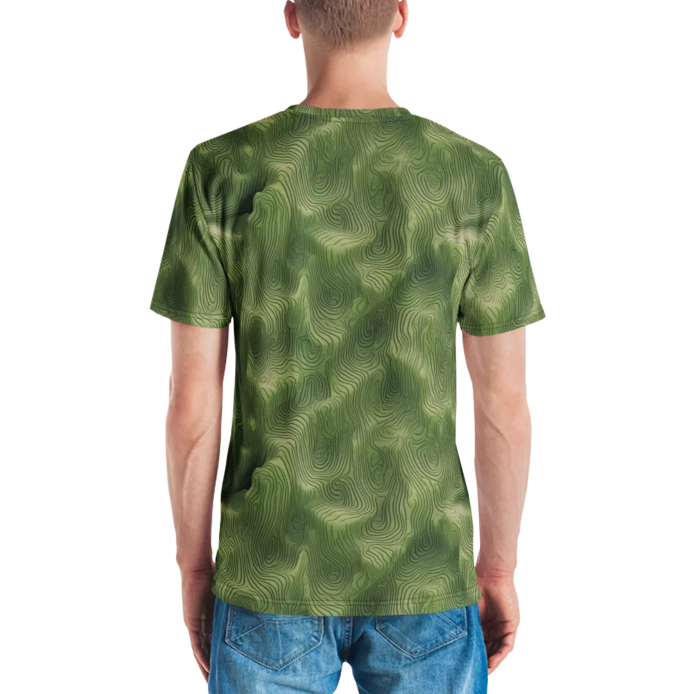 Verdant Contour on Men's Crew Neck T-Shirt — Back