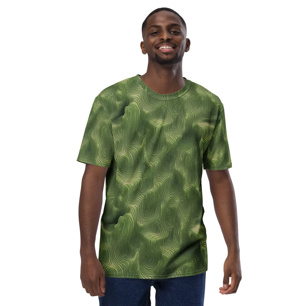 Verdant Contour on Men's Crew Neck T-Shirt — Front