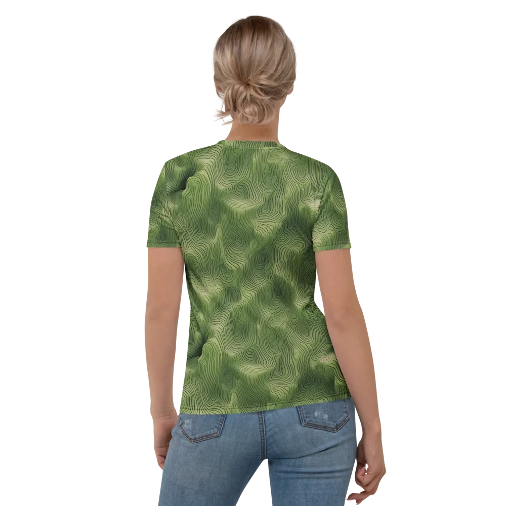 Verdant Contour on Women's Crew Neck T-Shirt — Back