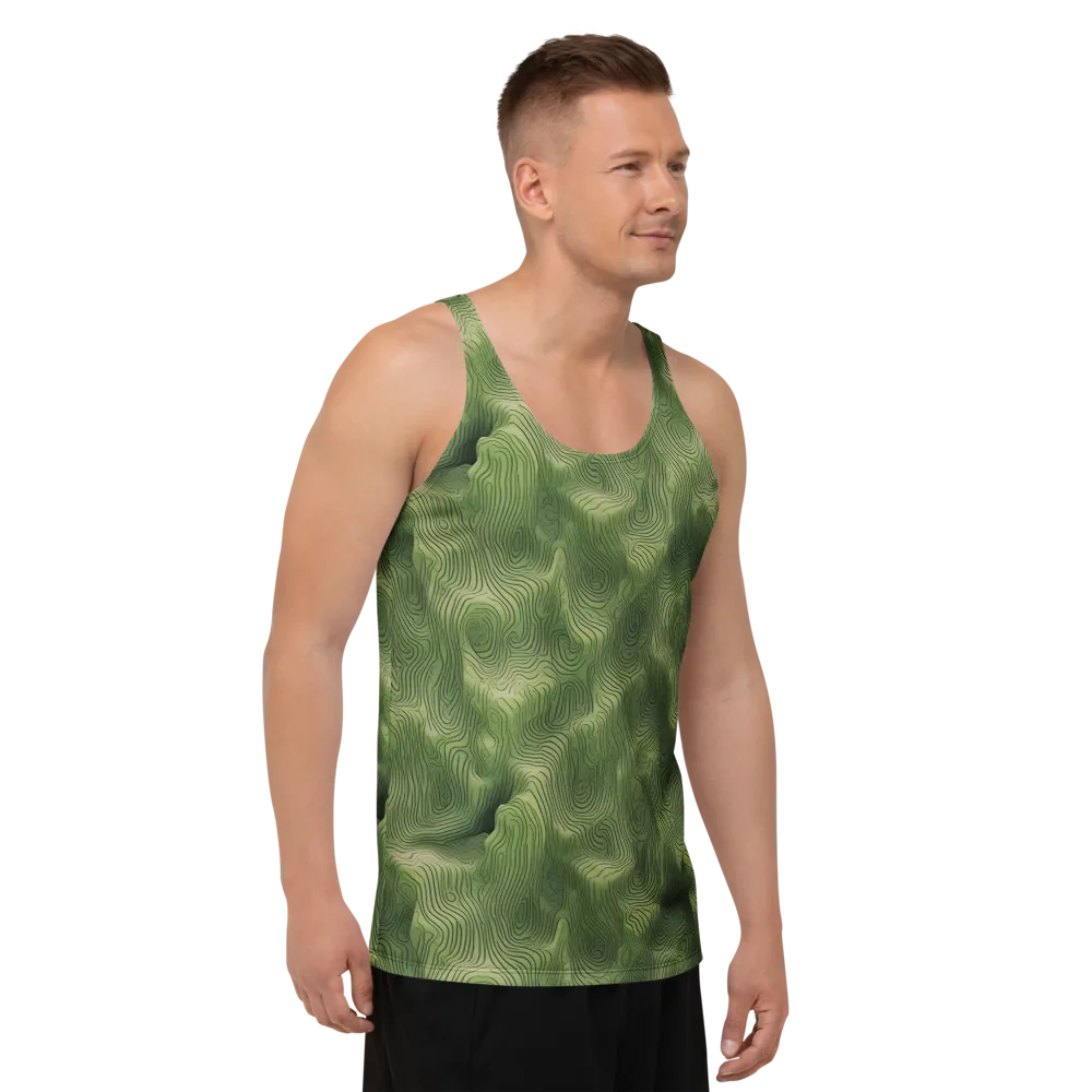 Verdant Contour on Men's Tank Top — Right Front