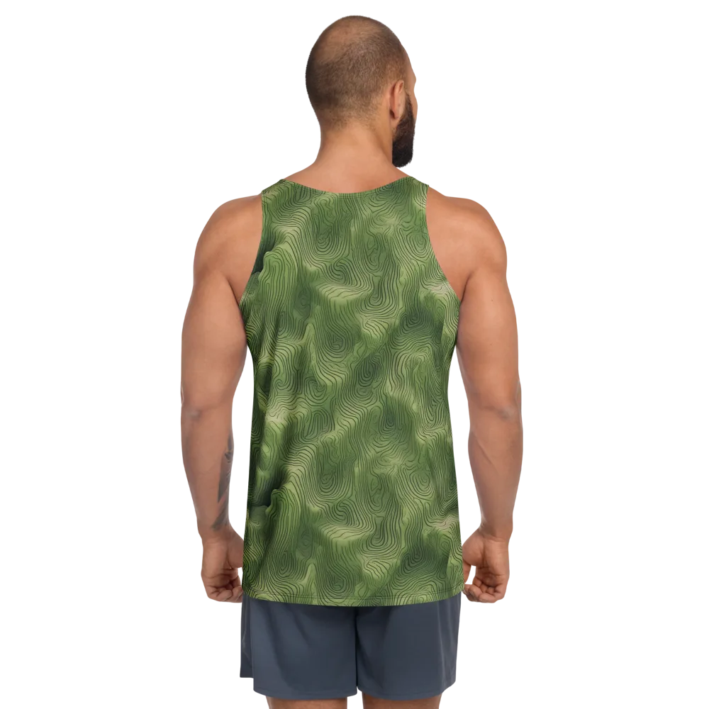 Verdant Contour on Men's Tank Top — Back