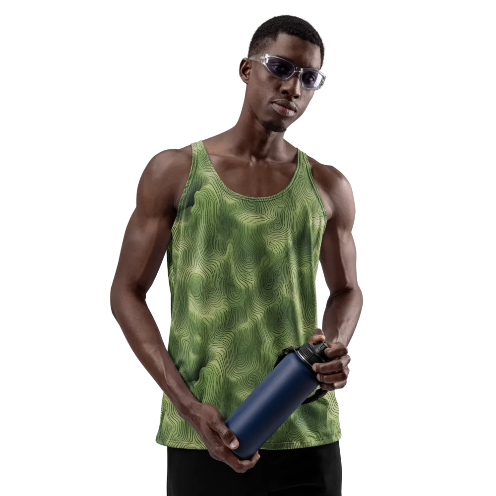 Verdant Contour on Men's Tank Top — Front
