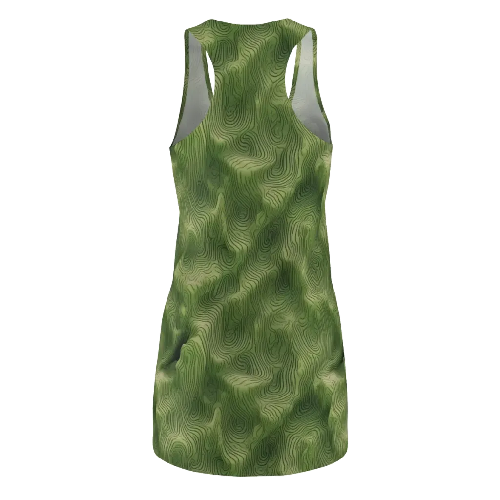 Verdant Contour on Racerback Dress — Back