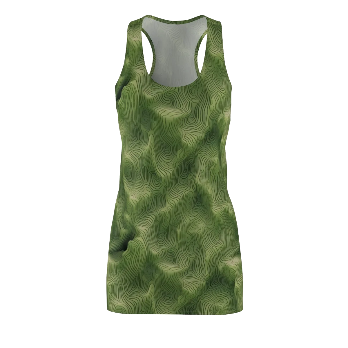 Verdant Contour on Racerback Dress — Front