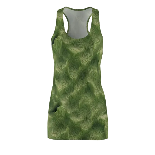 Verdant Contour on a Racerback Dress