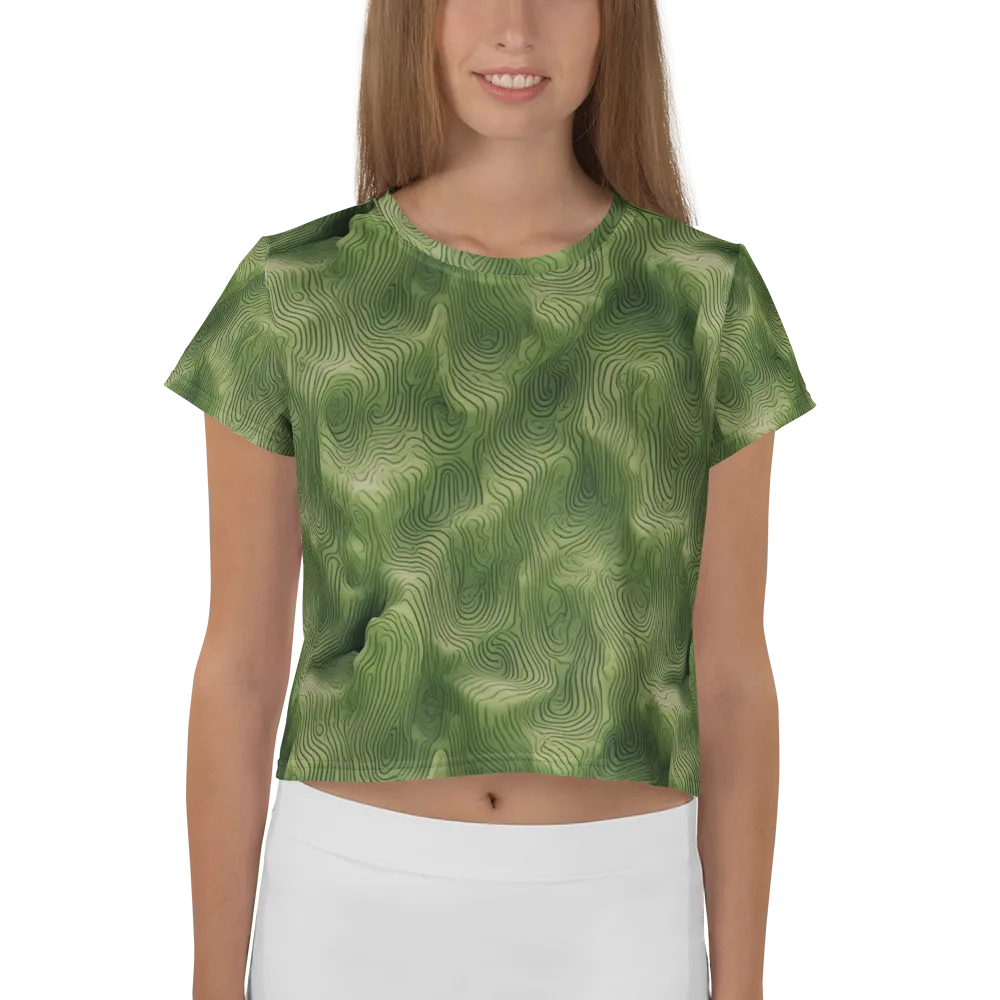Verdant Contour on Crop Tee — Front