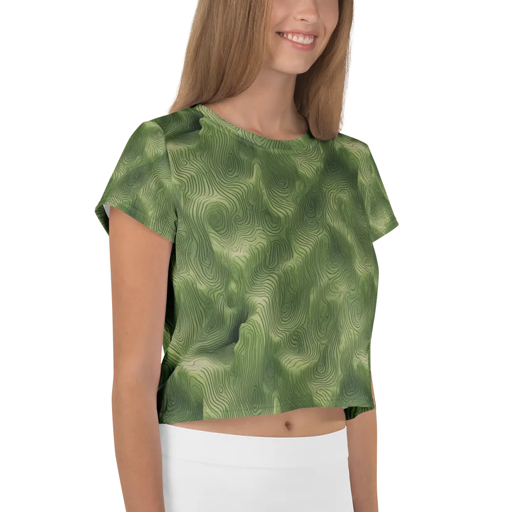 Verdant Contour on Crop Tee — Right