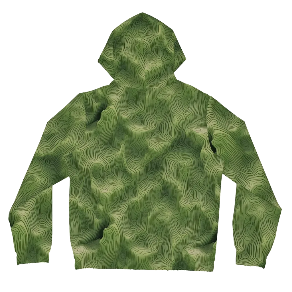 Verdant Contour on Women's Full-Zip Hoodie — Back