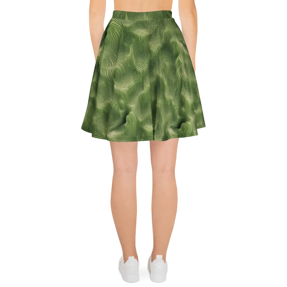 Verdant Contour on Skater Skirt — Back
