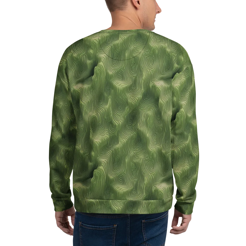 Verdant Contour on Sweatshirt — Back