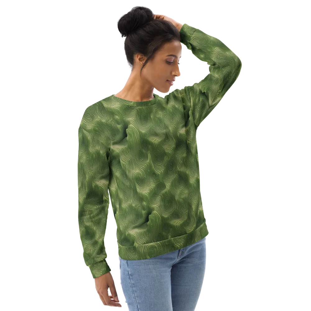 Verdant Contour on Sweatshirt — Right Front