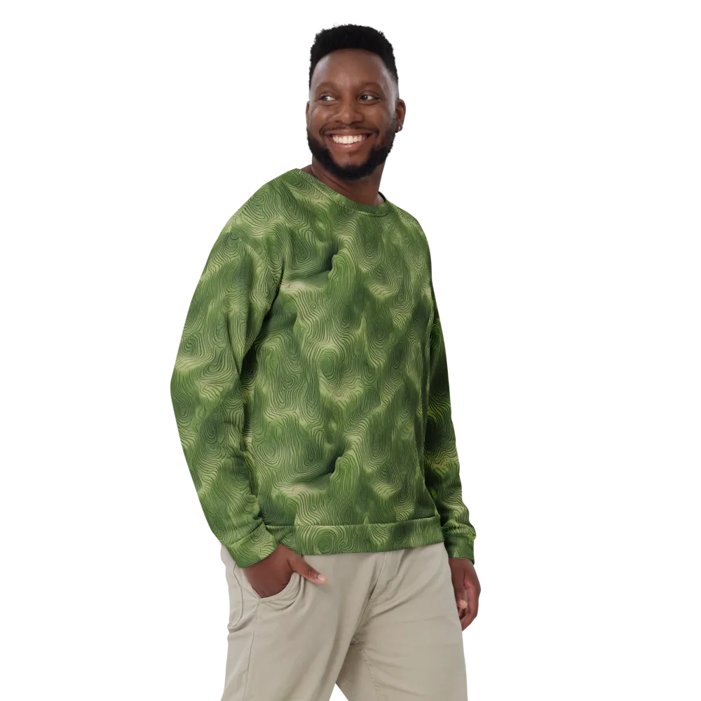 Verdant Contour on Sweatshirt — Front